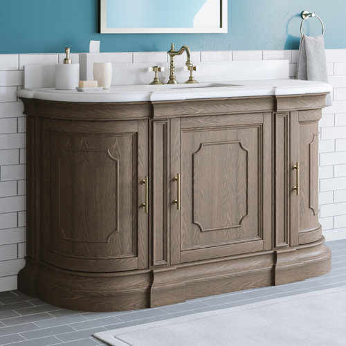 Canora Grey Fawne 60" W x 20'' D x 35'' H Single Bathroom Vanity Wayfair
